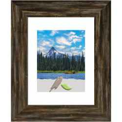 Amanti Art Fencepost Narrow Wood Picture Frame, 16" x 19", Opening Size 11" x 14" (Matted To 8" x 10"), Brown