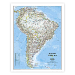 National Geographic South America Classic Map, Laminated