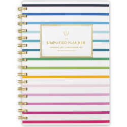 Simplified by Emily Ley for AT-A-GLANCE® 2027 Weekly Monthly Planner, Happy Stripe, Small, 5 1/2" x 8 1/2"