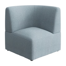 Bush Business Furniture Assemble Modular Corner Lounge Chair, Mist Fabric, Standard Delivery