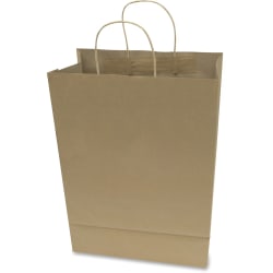 COSCO Premium Large Brown Paper Shopping Bags - 17" Length x 12" Width - Kraft - Paper - Shopping - 50/Box