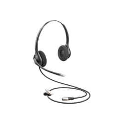 Poly SupraPlus HW261N-DC Headset - Stereo - Wired - 125 Ohm - 100 Hz - 10 kHz - On-ear - Binaural - Ear-cup - Noise Cancelling, Electret Microphone