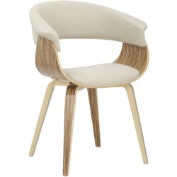 LumiSource Vintage Mod Chair, Cream/Zebra