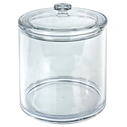 Azar Displays Small Round Candy Bin With Acrylic Lid, 1.34 Gallons, Clear