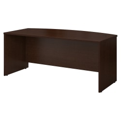 Bush Business Furniture Components 72"W Bow-Front Computer Desk, Mocha Cherry, Standard Delivery