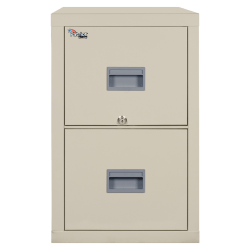 FireKing® Patriot 25"D Vertical 2-Drawer File Cabinet, Metal, Parchment, Dock To Dock Delivery