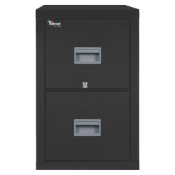 FireKing® Patriot 31-5/8"D Vertical 2-Drawer Letter-Size File Cabinet, Metal, Black, Dock To Dock Delivery