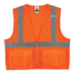 Ergodyne GloWear Safety Vest, Standard, Type-R Class 2, 4X/5X, Orange, 8220Z