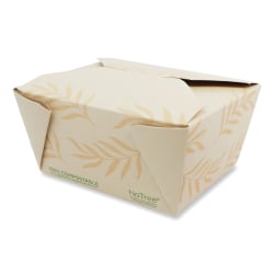 World Centric® NoTree™ Folded Takeout Containers, 26 Oz, Natural, Pack Of 450 Containers
