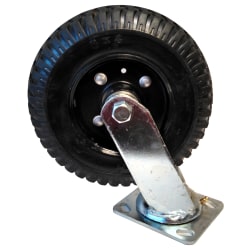 CSL Semi-Pneumatic Casters, Swivel, Black, Set Of 2 Casters