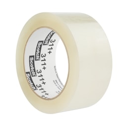 Scotch® 311 Box Sealing Tape, 1 Tape Roll, 2 in x 110 yd, 3" Core, High Performance Sealing Tape, Clear