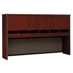 Bush Business Furniture Components 4 Door Hutch, 72"W, Mahogany, Standard Delivery