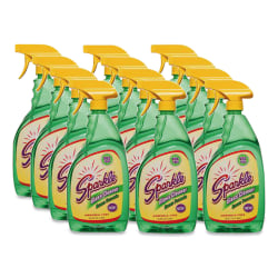 Sparkle Green Formula Glass Cleaner, 33.8 oz Bottle, 12/Carton, 30345CT