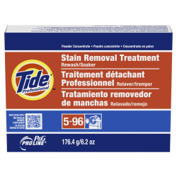 Tide Professional Stain Removal Treatment Rewash/Soaker Powder Concentrate, 6.2 Oz, Case Of 14 Boxes