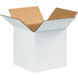 Partners Brand Corrugated Boxes, 9" x 9" x 9", White, Pack Of 25 Boxes