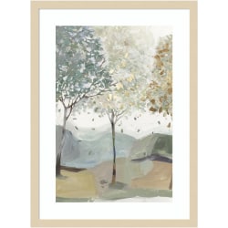 Amanti Art Breezy Landscape Trees III by Allison Pearce Wood Framed Wall Art Print, 25"H x 19"W, Natural