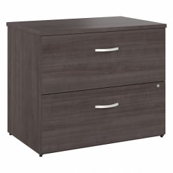 Bush Business Furniture Hybrid 24"D Lateral 2-Drawer File Cabinet, Storm Gray, Delivery