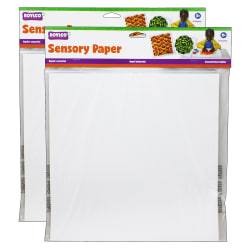 Roylco Sensory Paper, 12" x 12", White, 36 Sheets Per Pack, Set Of 2 Packs