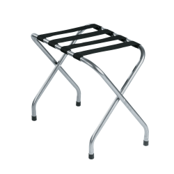 Hospitality 1 Source Metal Luggage Racks, 20"H x 22"W x 17"D, Hammertone, Pack Of 4 Racks