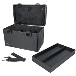 IdeaStream Metal Divided Storage Box, 9"H x 8"W x 8"D, Black