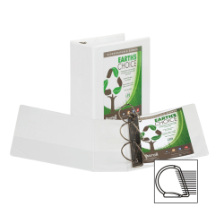 Samsill® Earth's Choice Vue 3-Ring Binder, 5" D-Rings, White