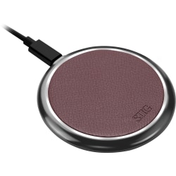 SIIG Premium Wireless Smartphone Charger Pad - Brown - 5 V DC, 9 V DC Input - Input connectors: USB