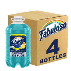 Fabuloso Professional All-Purpose Cleaner And Degreaser, Citrus Fresh Scent, 125 Oz, Case Of 4 Bottles