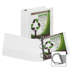 Samsill® Earth's Choice Vue 3-Ring Binder, 3" D-Rings, White