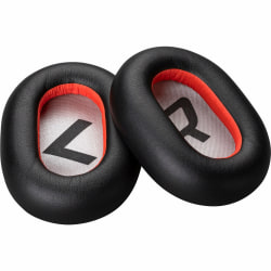 Poly Ear Cushion - Black - Leatherette - 2 Piece