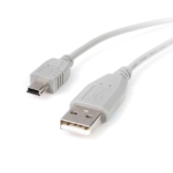 StarTech.com Mini USB Cable - Connect your (USB Mini) portable device to a host computer through a standard USB 2.0 type-A slot - 6ft usb to micro cable - usb to micro b - 6ft micro usb cable