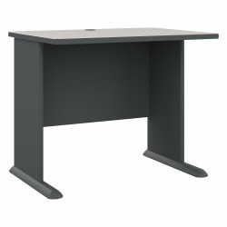 Bush Business Furniture Office Advantage 36"W Computer Desk, Slate/White Spectrum, Standard Delivery