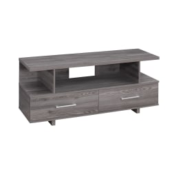 Monarch Specialties Luca TV Stand, 20"H x 47-3/4"W x 15-3/4"D, Gray