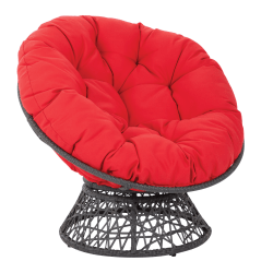 Office Star™ Papasan Chairs, Red/Black