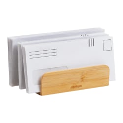 Mind Reader 3-Tier Mail Sorter, 4-1/4"H x 4"W x 6-3/4"D, Brown