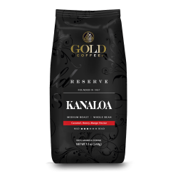 Gold Coffee Company Kanaloa Blend, Whole Bean, 12 Oz, Total Qty 1