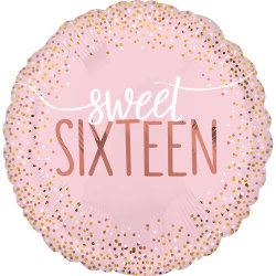 Amscan Birthday Foil Balloon, 18", Sixteen Blush