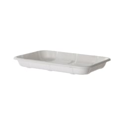 Eco-Products Vanguard Meat And Produce Trays, 1"H x 8-1/2"W x 6"D, White, Pack Of 400 Trays