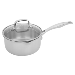 Henckels Clad H3 2-Quart Stainless Steel Saucepan With Lid, Silver