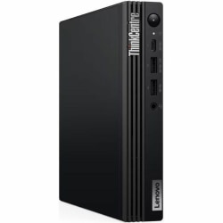 Lenovo ThinkCentre M70q Gen 5 12TD001SUS Desktop Computer, Intel Core i7 14th Gen i7-14700T, vPro Technology, Black