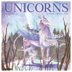 2025 Willow Creek Press Wall Calendar, 12" x 12", Unicorns By Sara Burner, January 2025 To December 2025, 45220