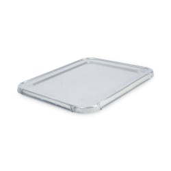 Boardwalk® Aluminum Steam Table Pan Lids For Half-Size Pans, Deep, 11/16"H x 10-1/2"W x 12-13/16"D, Silver, Carton Of 100 Lids