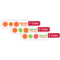 1, 2 Or 3 Color Custom Printed Labels And Stickers, Rectangle, 1/2" x 2", Box Of 250