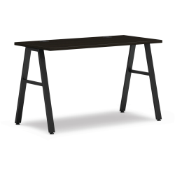 HON® Mod Table Writing Desk, 48"W, Java Oak/Black