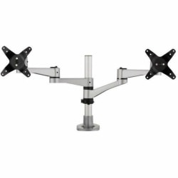 ViewSonic LCD-DMA-001 Monitor Desk Mounting Arm for 2 Monitors up to 24 Inches Each, VESA Compatible, Full Ergonomic Adjustability, 2-in-1 Mounting Base, and Built-In Cable Management - Dual Monitor Mounting Arm for Two Monitors up to 24" Each