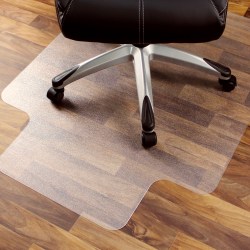 Floortex® Cleartex® Enhanced Polymer Rectangular with Lip Chair Mat for Hard Floors, 36" x 48", Clear