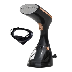 Brentwood® 1,200-Watt Portable Handheld Steamer for Clothes with Stainless Steel Soleplate, Auto Shutoff & Fabric Brush, Black, MPI-42BK
