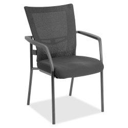 Lorell® Mesh/Fabric Mid-Back Guest Chair, Black