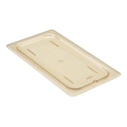 Cambro H-Pan High-Heat GN 1/3 Flat Covers, 3/8"H x 6-7/8"W x 12-3/4"D, Amber, Pack Of 6 Covers