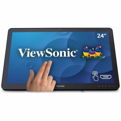 Viewsonic TD2430 24 LCD Touchscreen Monitor - 16:9 - 25 ms - Projected Capacitive - Multi-touch Screen - 1920 x 1080 - Full HD - 16.7 Million Colors - 50,000,000:1 - 250 Nit - WLED Backlight - Speakers - HDMI - USB - VGA - Black