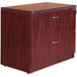 Lorell® Chateau 36"W Lateral 2-Drawer File Cabinet, Mahogany
